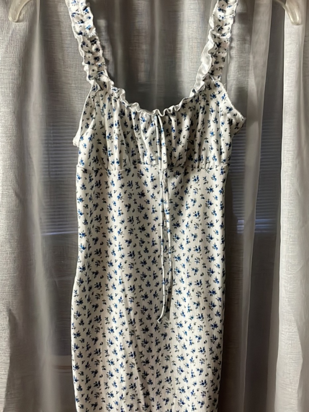 Blue floral dress